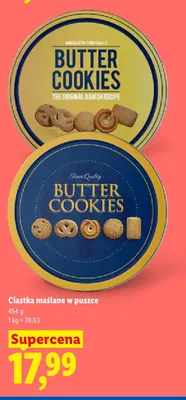 Ciastka maślane w puszce Butter Cookies promocja w Lidl