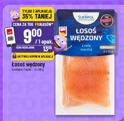 Łosoś wędzony z solą morską promocja w POLOmarket
