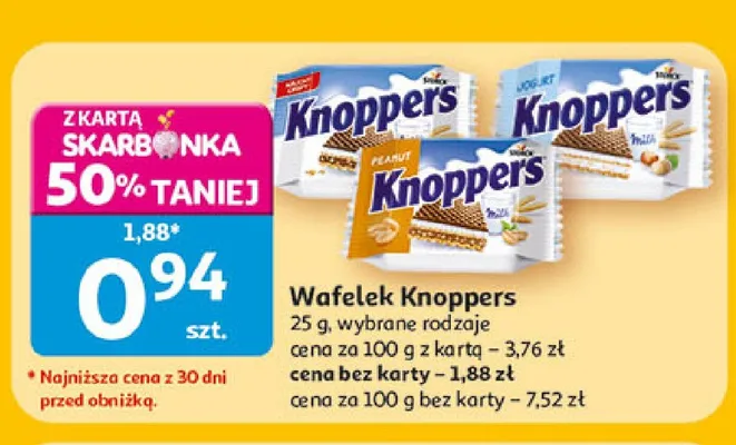 Wafelek Knoppers promocja w Auchan