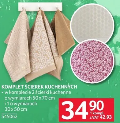 Komplet ścierek kuchennych promocja w Selgros
