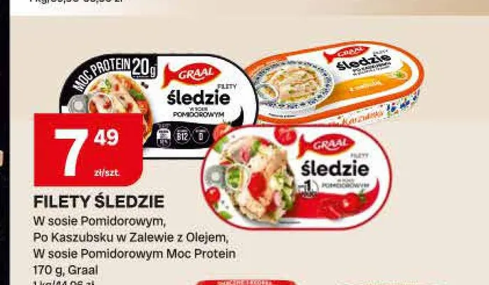 Filety Śledziowe w sosie Pomidorowym Graal promocja w Chorten
