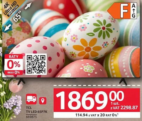 Telewizor TCL LED 65P7K promocja w Selgros