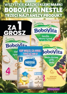 Kaszka zbożowa BoboVita jabłko śliwka promocja w Dino