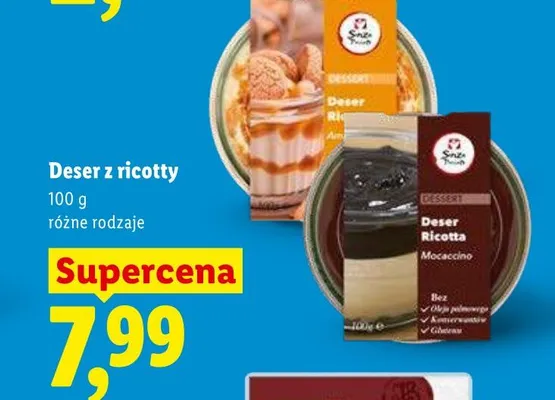 Deser z ricotty Mocaccino Suzi's Treats promocja w Lidl