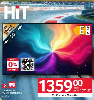Telewizor LED TELEFUNKEN 55UAG8030 8T2310 promocja w Selgros