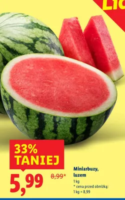 Miniarbuzy luzem promocja w Lidl