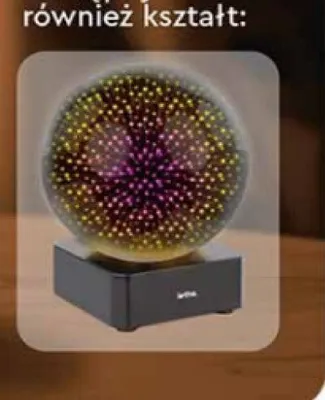 Lampka LED kula z efektem nieskończoności i 6 diodami promocja w Biedronka