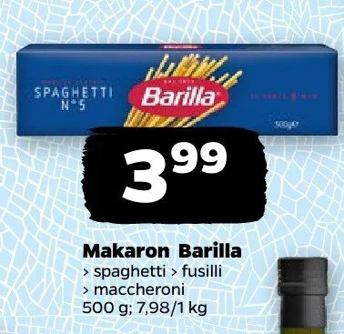 Makaron spaghetti Barilla promocja w Netto