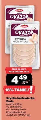 Szynka królewiecka plastry promocja w Netto