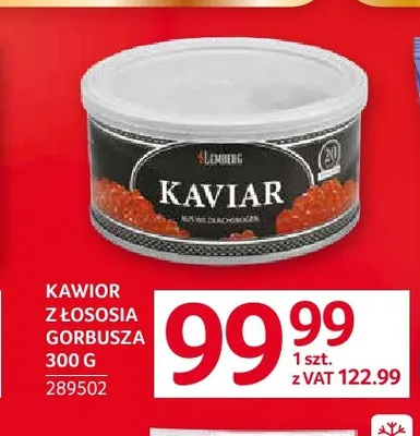 Kawior z łososia gorbusza Lemberg promocja w Selgros