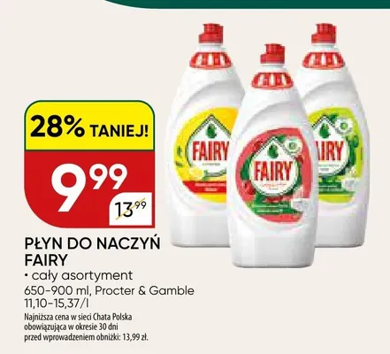 Płyn do naczyń Fairy Original promocja w Chata Polska