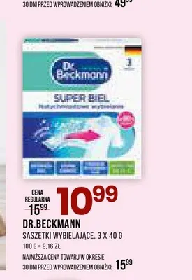 Saszetki wybielające Dr. Beckmann promocja w Drogerie Natura
