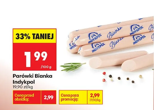 Parówki Bianka promocja w Biedronka
