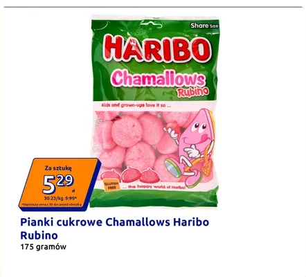 Pianki cukrowe Chamallows Haribo Rubino promocja w Action