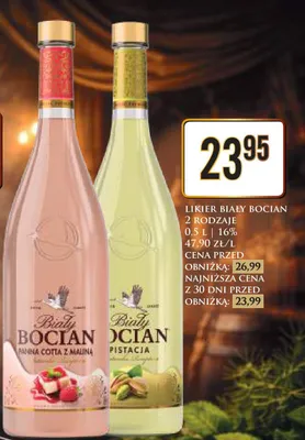 Likier Biały Bocian Malina Cotta z malinami promocja w Dino