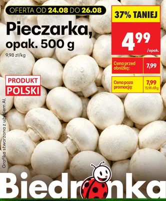 Pieczarki Biedronka promocja w Biedronka