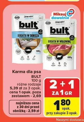Karma dla psa Bult bogata w dorsza promocja w Carrefour Market