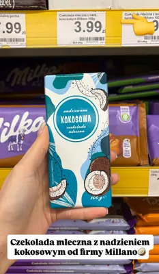 Czekolada mleczna z nadzieniem kokosowym Millano promocja w Dino