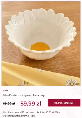 Misa Daisini z motywem kwiatowym home & you promocja w home&you