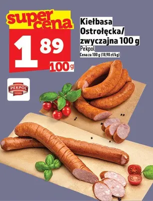 Kiełbasa Ostrołęcka/zwyczajna promocja w TOPAZ