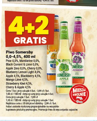 Piwo Somersby Cherry & Apple promocja w Twój Market