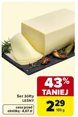 Ser żółty LEŚNY promocja w Carrefour Market