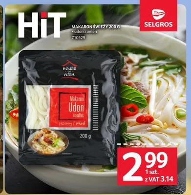 Makaron świeży House of Asia Udon promocja w Selgros