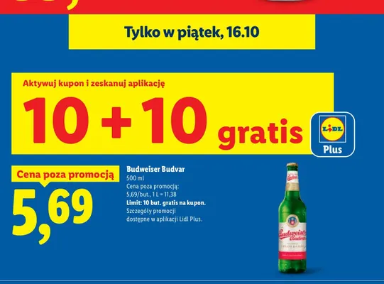 Piwo Budweiser Budvar promocja w Lidl