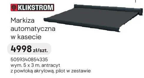 Markiza automatyczna w kasecie promocja w Castorama