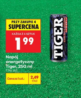 Napój energetyczny Tiger promocja w Biedronka