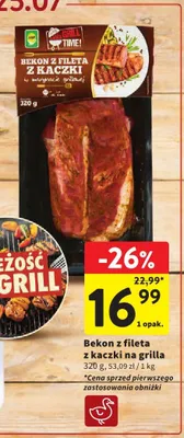 Bekon z fileta z kaczki na grilla Grill Time! promocja w Intermarche