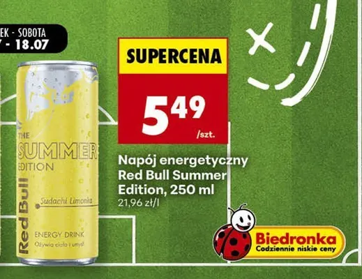 Napój energetyczny Red Bull Summer Edition promocja w Biedronka