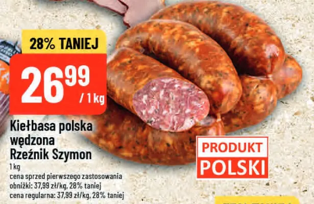 Kiełbasa polska wędzona Rzeźnik Szymon promocja w POLOmarket