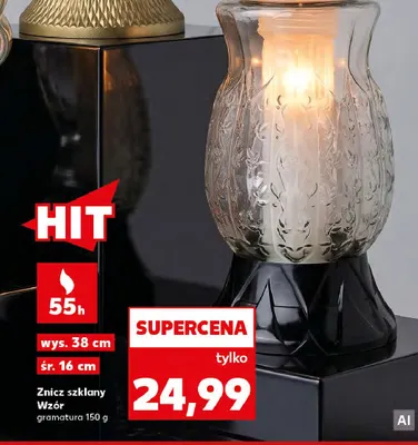Znicz szklany Wzór promocja w Kaufland