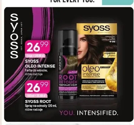 Farba do włosów Syoss Oleo Intense promocja w Drogerie Koliber