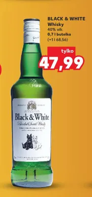 Whisky BLACK & WHITE 40% alk. promocja w Kaufland