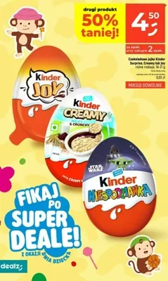 Czekoladowe jajko Kinder Joy promocja w Dealz