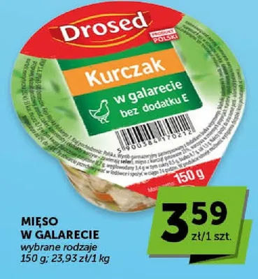 Mięso w galarecie kurczak Drosed bez dodatku E promocja w ABC