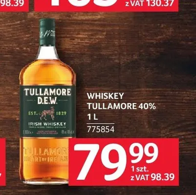 Whiskey Tullamore D.E.W. 40% promocja w Selgros