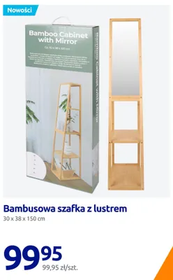 Bambusowa szafka z lustrem promocja w Action