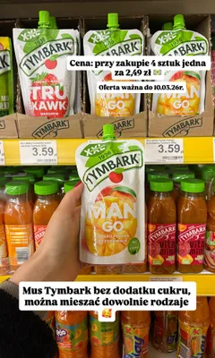 Mus owocowy, różne rodzaje promocja w Dino