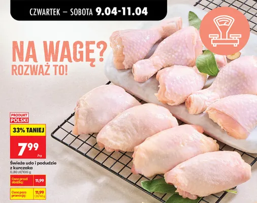 Świeże udo i podudzie z kurczaka promocja w Biedronka