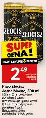 Piwo Złocisz Jasne Mocne promocja w Twój Market