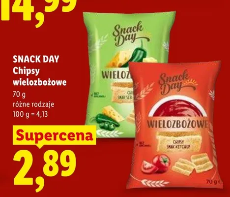 Chipsy wielozbożowe różne rodzaje promocja w Lidl