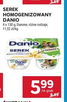 Serek homogenizowany Danio 4-pak promocja w Stokrotka