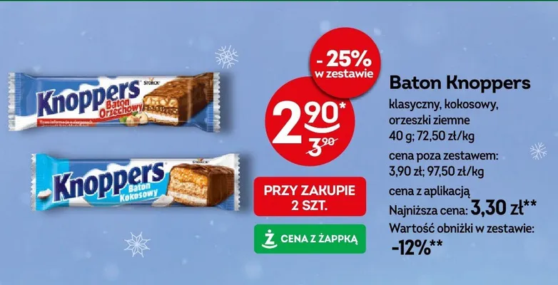 Baton Knoppers kokosowy promocja w Żabka