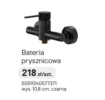Bateria prysznicowa wys. 10,8 cm czarna promocja w Castorama