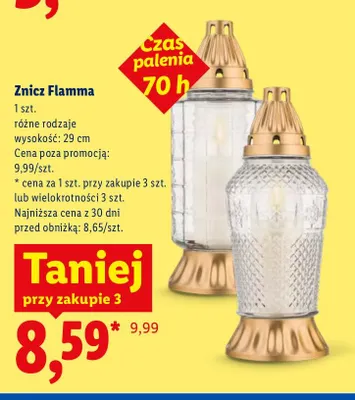 Znicz Flamma 29 cm promocja w Lidl