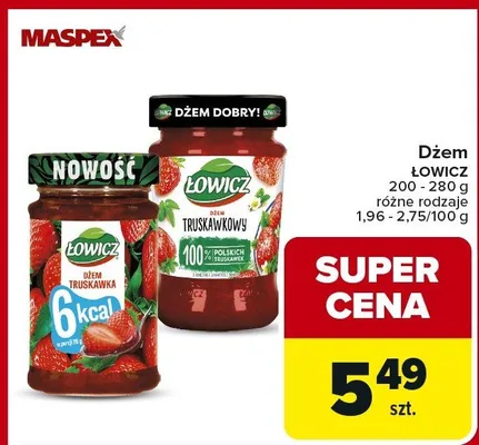 Dżem truskawkowy promocja w Carrefour Market