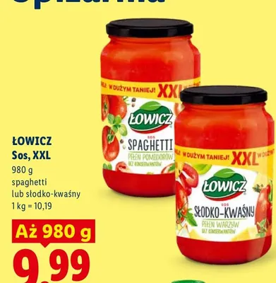 Sos słodko-kwaśny Łowicz XXL promocja w Lidl